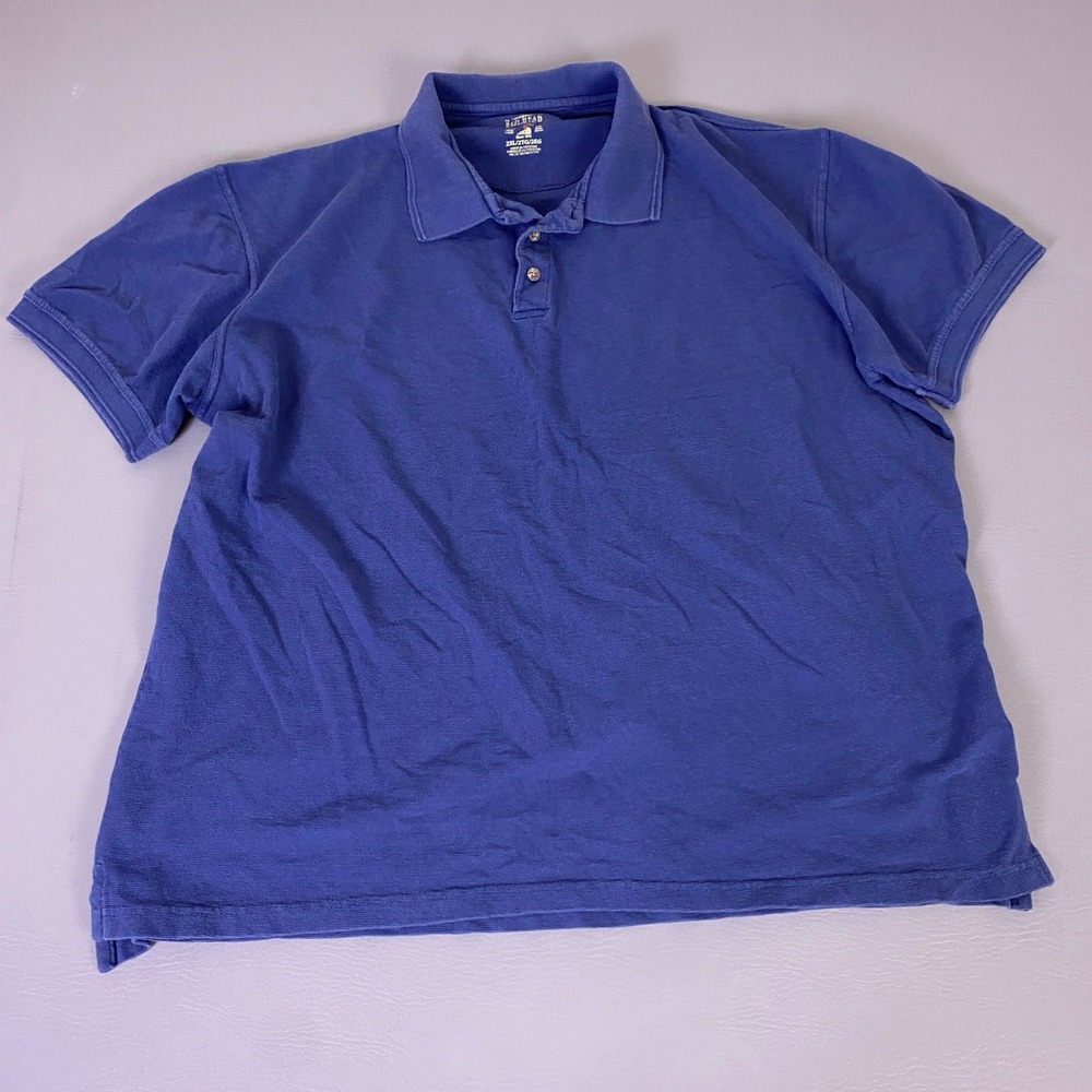 RedHead Brand Co Polo Shirt Men's Size 2XL Blue 100% Cotton Short Sleeve Pique